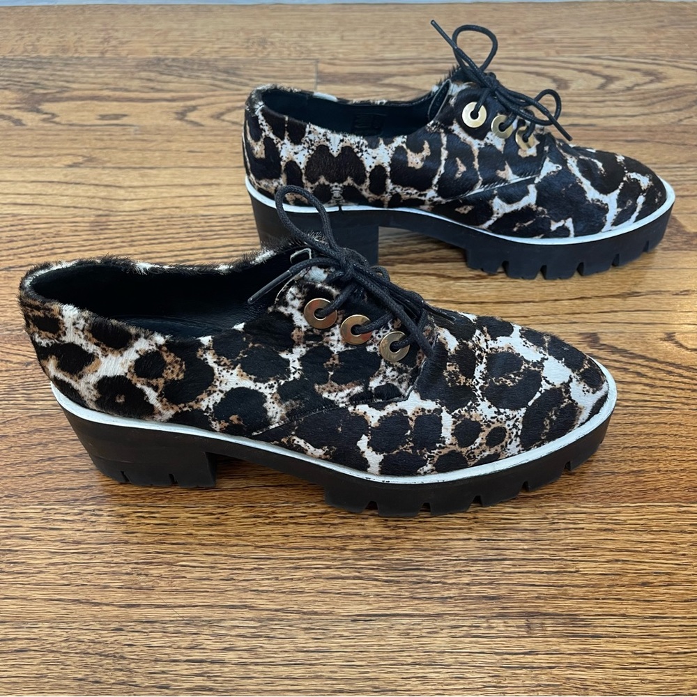 Sandro Leopard Print Chunky Platform Loafers - image 6